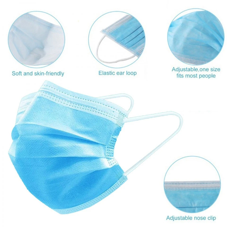 CE en14683 type II 3ply medical face mask shield wholesale price  for protective care