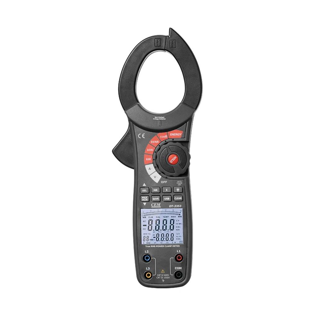 CEM  DT-3352 1500A AC/DC 900.0kW high voltage  Clamp Meter Multimeter with inrush Current Function