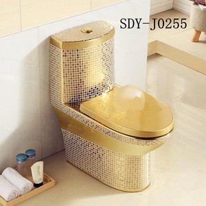 ceramic bathroom design wc color toilet bowl gold plated portable toilet
