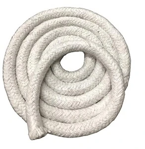 Ceramic Fiber Rope Gasket Square Braided 1/2&quot; High Temperature Gasket Seal for Boiler/Furnace/Oven/Kiln Casting