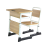 Import Cheap Classroom Single Desk and Chair for student School writing table with book drawer for student furniture from China