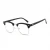 Cheap Clear Lens Fashion Newest Sunglasses 2021 Eyeglasses Frame Vintage Semi Rimless Optical Spectacle Frame Black Sunglasses