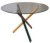 Import Cheap Cross Leg Glass Top Round Dining Table from China