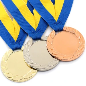 Cheap Custom Zinc Alloy Blank Gold Award Sport Medals For Printing