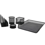 Cheap Mini Metal Mesh Office Gift Iron desk desktop table mesh office stationery for Office School Supplies set
