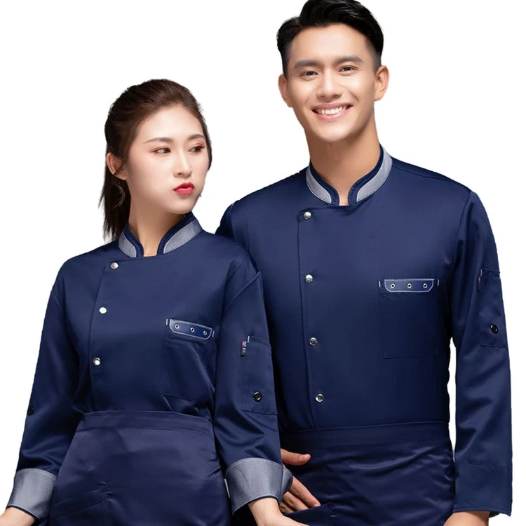 Chef restaurant uniform men women chef cook jacket waiter waitress hotel kitchen cafe bakery long sleeve work clothes