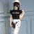 Import Childrens clothing 2020 summer girls chiffon short-sleeved T-shirt Harlan pants suit summer kids clothes girls from China