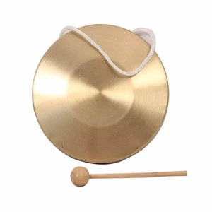 China Hot sale mini antique handmade brass gong for kids Percussion Instruments