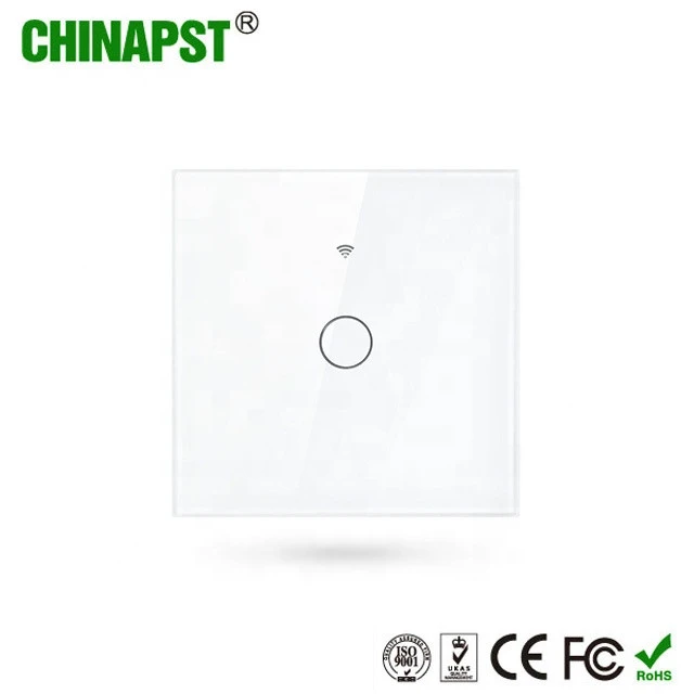 China Manufacture 1CH Wifi Tuya Smart Home Touch Wall Switch for Home Lamps PST-WF-E1