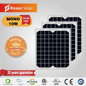 China Rosen Energy Mono 10W 5bb Solar PV Panel