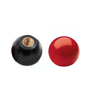 China Supplier Bakelite Plastic Black Ball Knob 25mm 30mm M6 x 50mm m4 M8 m10 Factory price metal insert Self Fixing ball knob