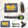 China Supplier Customized Design 2D Embossed Bob Letter PVC Zipper Slider Head For Business Logo
