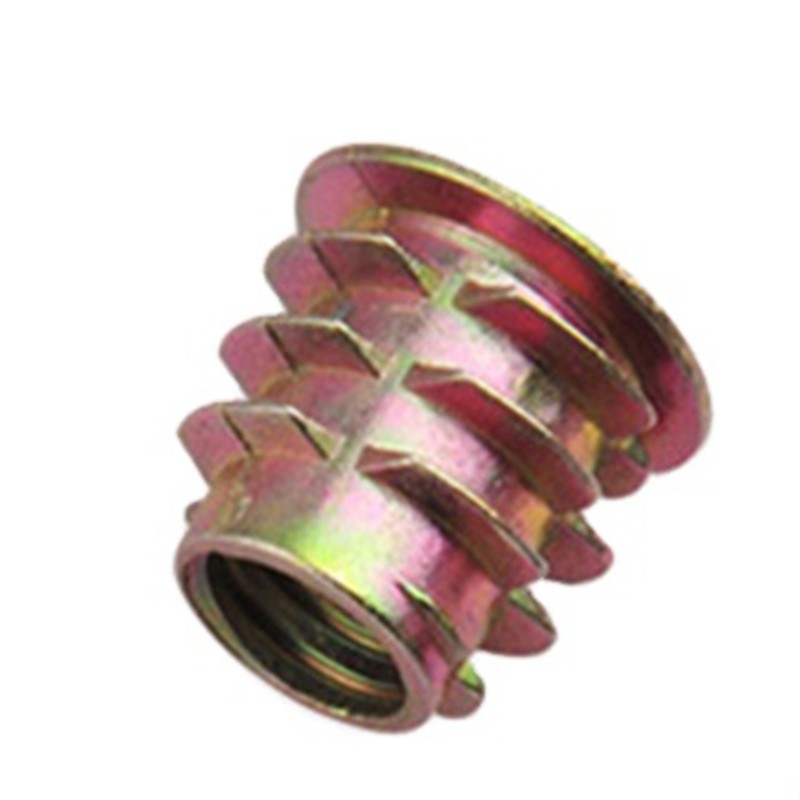 China Supply Good Quality Insert Furniture Nut With Washer Brass Plated