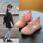China Wholesale Girls Boys shoes Designers Fashion School Sports yeezy Children lace up Casual Footwear 2021 Kids Shoes