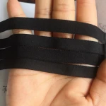 china wholesale nylon 6mm flat elastic cord  woven printed logo white soft elastic bands