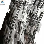 Chinese Razor Wire Mesh Factory Concertina Razor Wire Coils BTO18 BTO22 BTO65 Protection function Top Wire Mesh Fence
