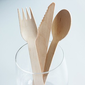 Christmas Cutlery Party Wooden Spoons And Forks Disposable