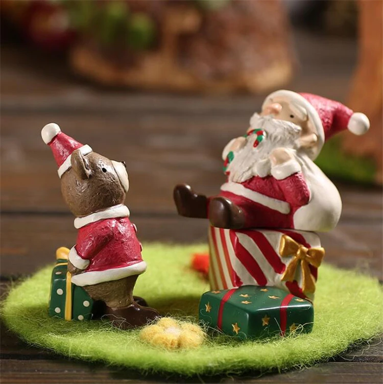 Christmas Decorations For Home Cute Mini Resin Decorations Christmas Gift