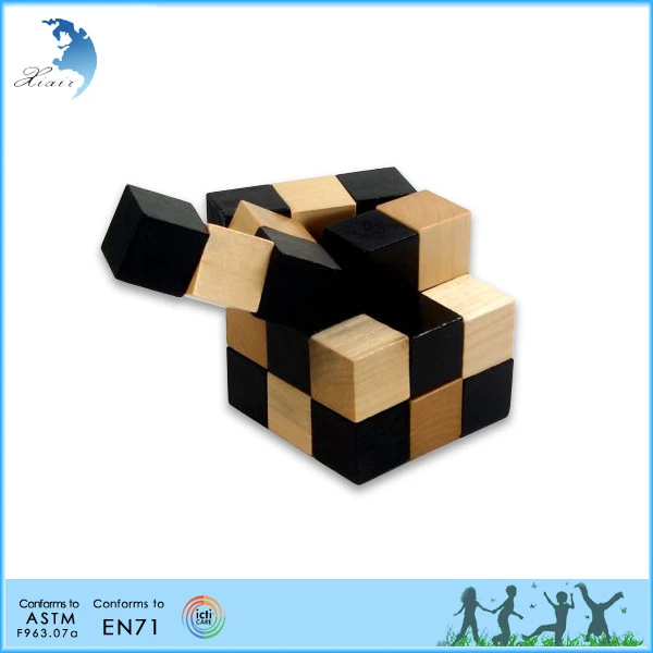 Christmas promotion Eco-friendly healthy early teaching kids Wooden Chinese Puzzles