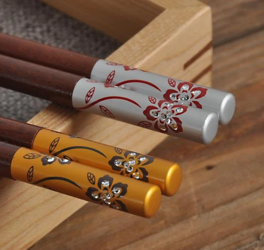 Classic fashion Chinese style wooden chopsticks tableware red sandalwood chopsticks