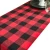 Import Classic pattern black and red plaid table runners yarn dyed dinner table runner from China