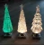 Clear led sparkling water inside revolving christmas tree top star acrylic led light with golden base holiday decoration