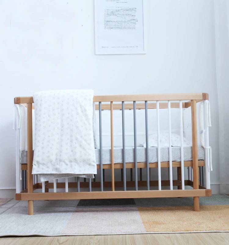 clearance sale Security Comfortable Attachable Antique Baby Cot Bed Baby Cribs