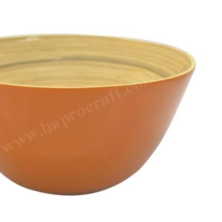 Coiled bamboo bowl in Vietnam / Lacquered bamboo kitchenware (HTC 1979A)