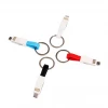 Colorful Key charger cable Mobile Phone Flex Line Mini 3 in 1 Magnetic 8 Pin  Charging Data Cable foriphone charger cable