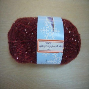 comfortable mohair yarn with sequins knitting yarn for sweater