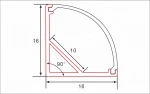 COXO C003A LED Strip corner extrusion aluminum profile