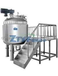 cream machine single-way stainless steel reactor equipment with stair platform button control or PLC control