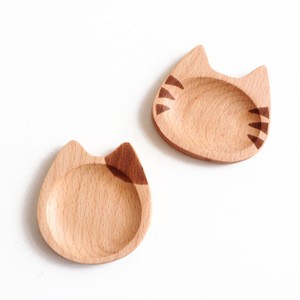 Creative Cat Small Snack Appetizer Plate Restaurant Hotel Small Soy Sauce Wood Dishes