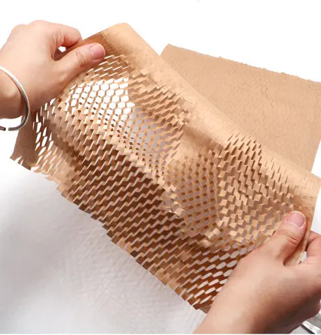 Cushioning Moving Packing Honeycomb Paper Customized Filling Buffer Packaging Roll Kraft Wrap Honeycomb Paper