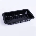 Custom black plastic blister supermarket fruit vegetable meat packing disposable frozen food packaging pp fresh meat tray