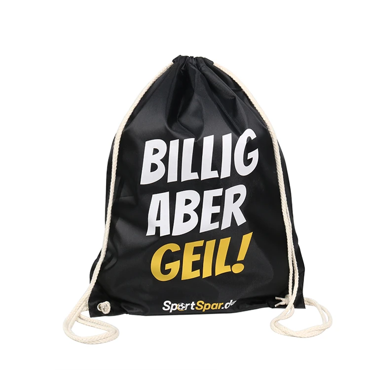 Custom Cheap Polyester Drawstring Bag/Wholesale Drawstring Backpack/Promotional Drawstring Bag