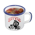 Custom design plain white ceramic coffee mugs coffee mug enamel funny enamel mug low MOQ