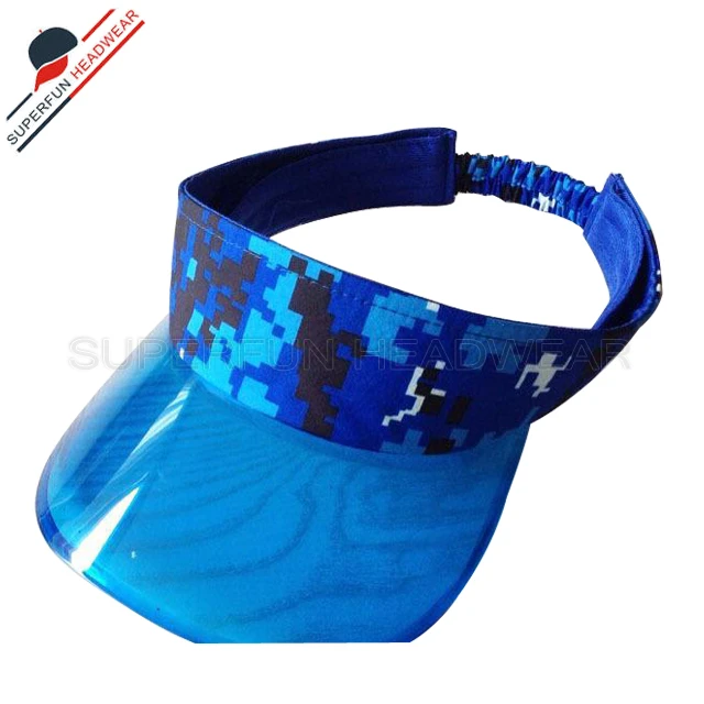 Custom fashion colorful transparent brim sun visor