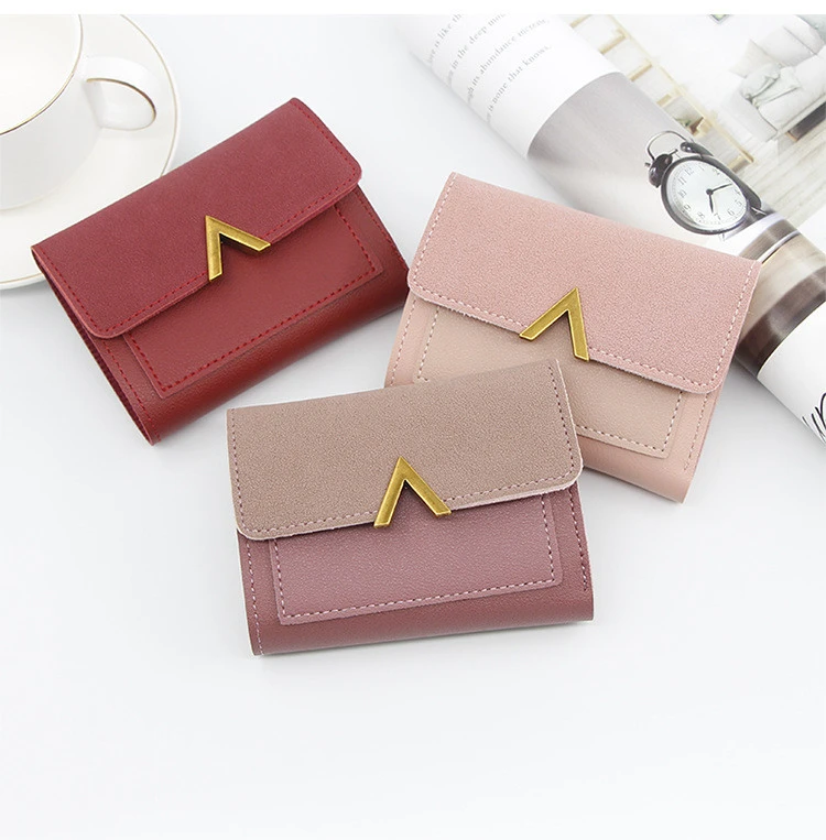 Custom Fashion Trending Clear PU Leather Coin Money Ladies Purse Wallet Leather Wallets for Women Fashionable