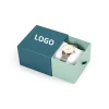 Custom Logo Jewelry Packaging Earring Necklace Bracelet Luxury Cardboard Drawer Sliding Jewelry Box with Velvet Insert