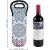 Import Custom Logo Printed 750ml Neoprene Wine Bottle Cooler Tote Bag Luxury Insulated Lunch Basket for Wine Packing Thermal Feature from China