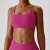Import custom logo  fitness strappy breathable shockproof yoga bra women cross back high impact sport running wear bra top from China