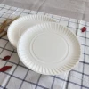 Custom oil-resisting cake paper trays dishes, party decoration disposable tableware set, paper dish plate