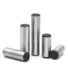 Custom precision stainless steel hardness stepped threaded knurled dowel pin