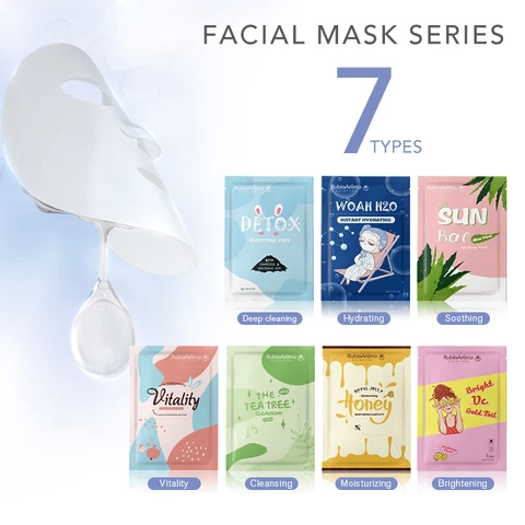 Custom Private Label Korean Whitening Moisturizing Sheet Fruit Beauty Face Mask Korean Mascarillasl Skin Care Facial Mask