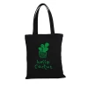 Custom promotion black canvas shopping bag cotton canvas tote bag