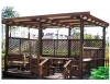 Custom size easily assembled garden wood summerhouse