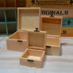 custom square wood gift box