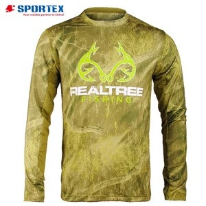 Custom UPF 50+ polyester Sublimation dry fit Fishing Shirts Long Sleeve fishing t shirt Outdoor Sports tshirt