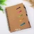 Import customised logo Kraft blank cover white lined inner paper spiral notebook with pen colorful sticky notes divider from China